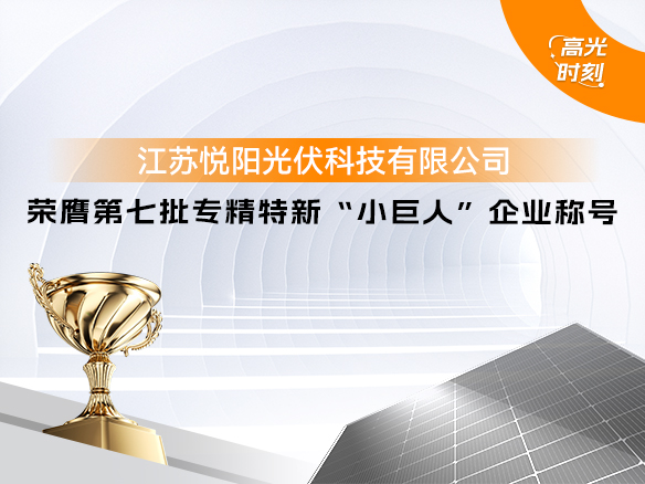 高光时刻 | 喜窝网络能源悦阳基地荣获国家级荣誉 专精特新“小巨人”企业称号